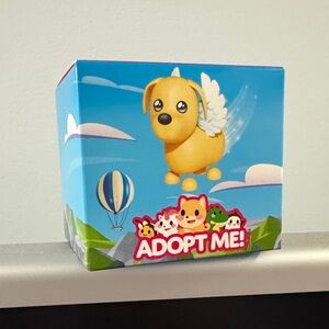 McDonald's Adopt Me! Blue Toy Box with Yellow Winged Puppy